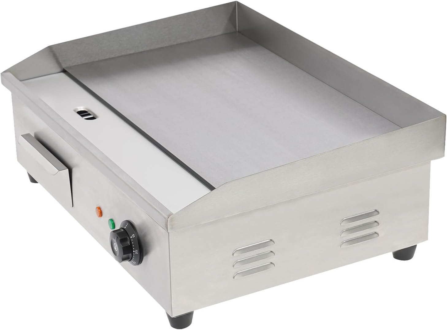 Commercial Griddle 3000W High Efficiency Electric Flat Top Countertop Grill Stainless Steel Cast Iron Plate for Pancakes & Sandwiches