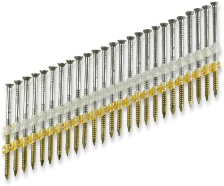 Simpson Strong-Tie S10A325KJB 20–22° Plastic Strip, Casing Head, Ring-Shank Nail — 3-1/4 in. x 10 ga. Brown (1000-Qty)
