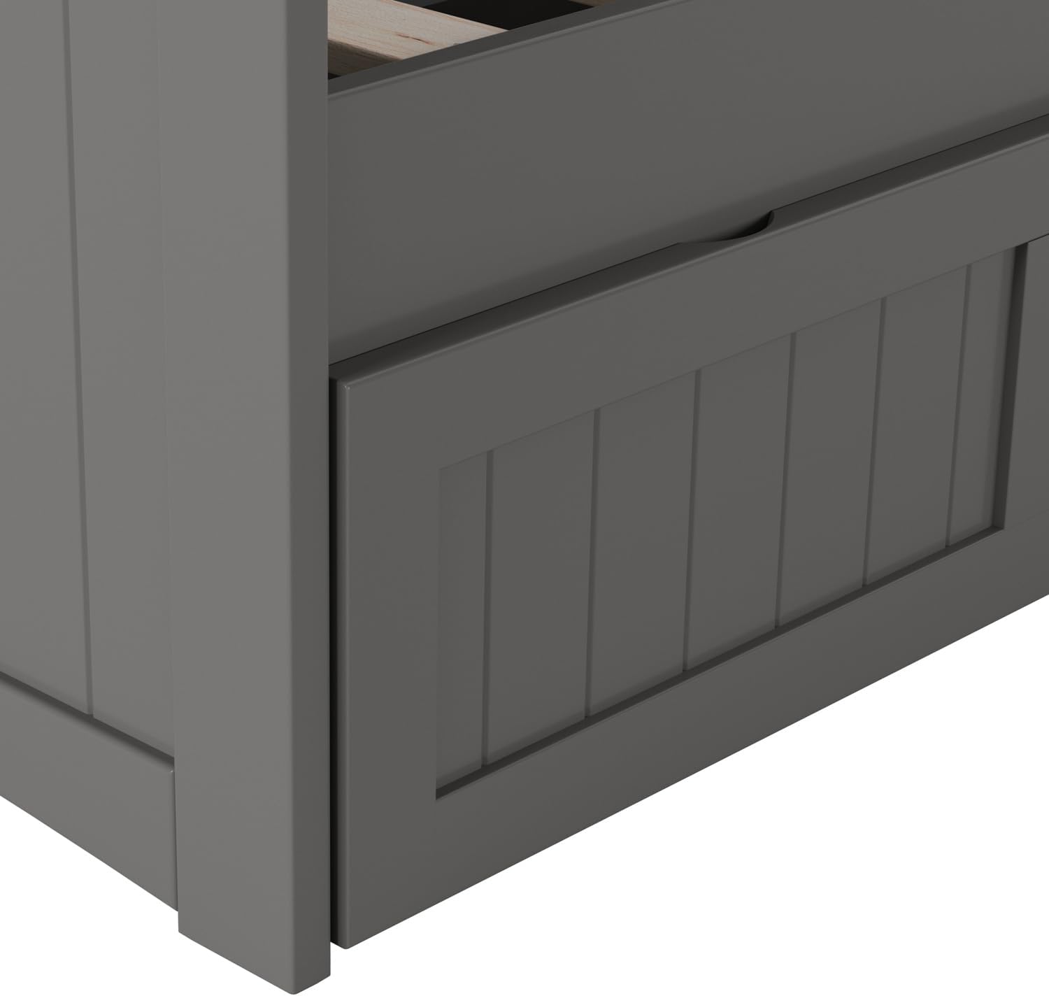 AFI, Nantucket Twin Size Wood Daybed Frame with 2 Storage Drawers, Grey