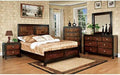 Patra Asian Contemporary Acacia Walnut Queen Size 6-Piece Bedroom Set