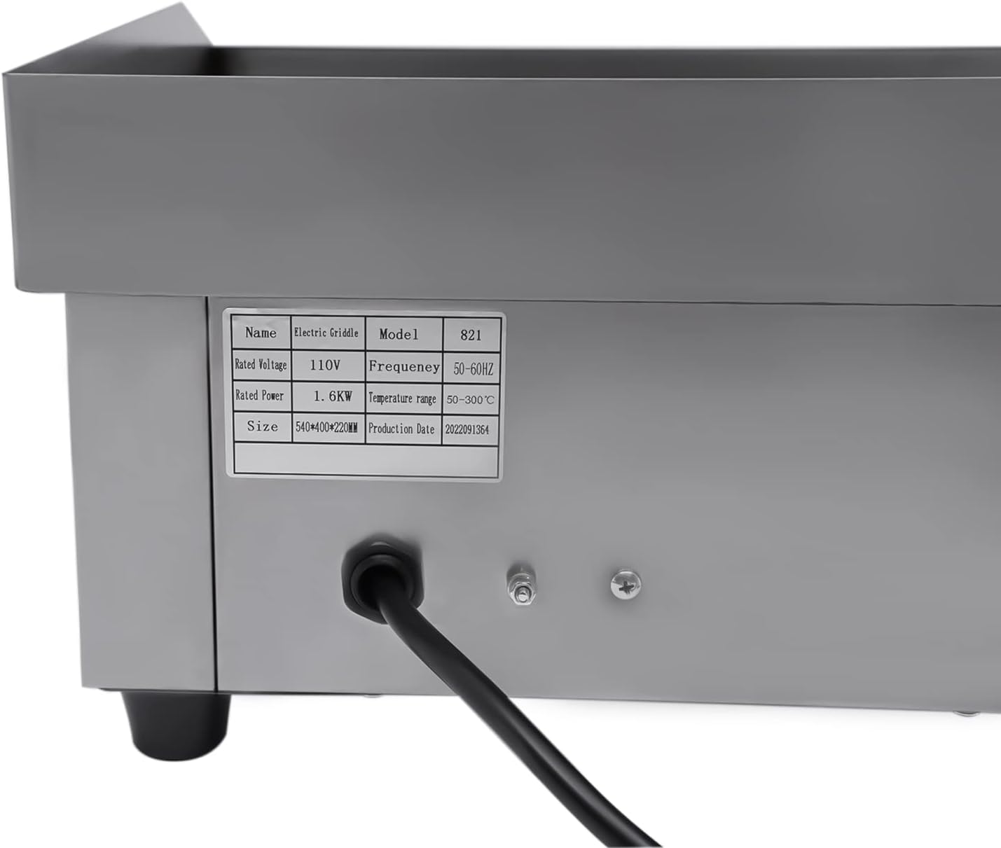 Teppanyaki,Commercial Griddle Electric Flat Top Grill,110v Electric Flat Top Griddle Non Stick With122~572℉ Adjustable Temperature Control,Stainless Steel Restaurant Teppanyaki Griddle