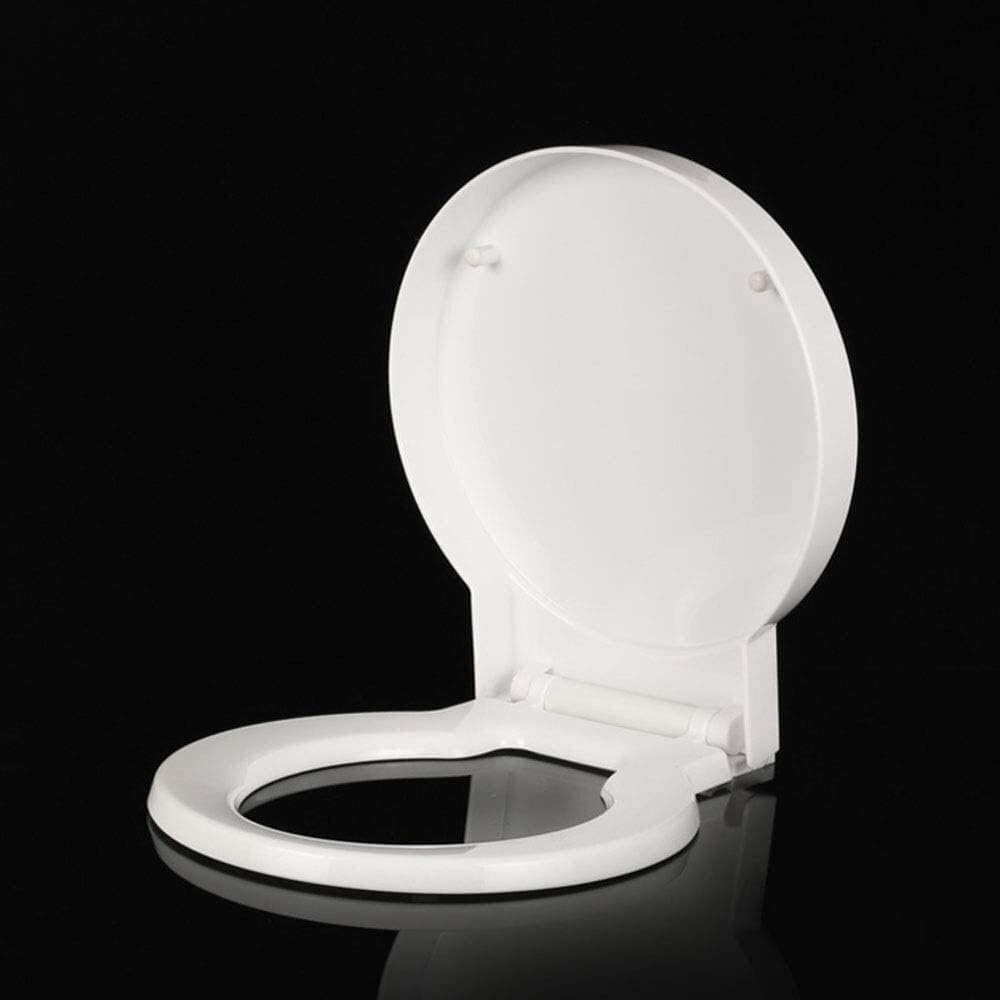 Toilet Seat, Toilet Seat Large Circular Round Shaped Toilet Seat Cover Thicken Environmental Pp Urea-Resin Universal Toilet Lid White
