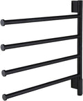 Heated Towel Racks Rotatable, Electric Towel Warmer for Bathroom Wall Mounted with Timer/Temperature Control,Black