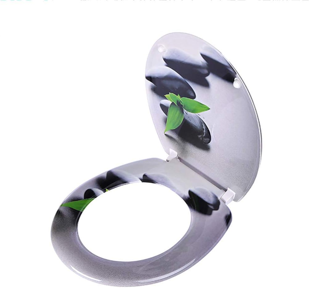 Premium Round Toilet Seat with Cover,Soft Close Quick Release Toilet Seat Wide Choice of Slow Close Toilet Seats Long Lasting
