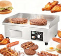 Commercial Electric Stainless Steel Griddle - 1700W Flat Top Grill with Adjustable Heat Control (122-572°F), Non-Stick Restaurant Quality, Perfect for Home Kitchens and Outdoor Cooking.