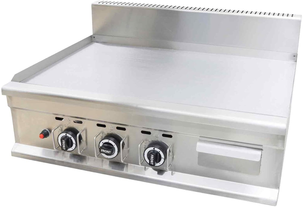 Commercial Stainless Steel LPG Gas Griddle Grill, 35.6' x 21.7' Flat Top Countertop Griddle for Steak, Pancakes & Teppanyaki, 2800Pa, Home & Outdoor Use