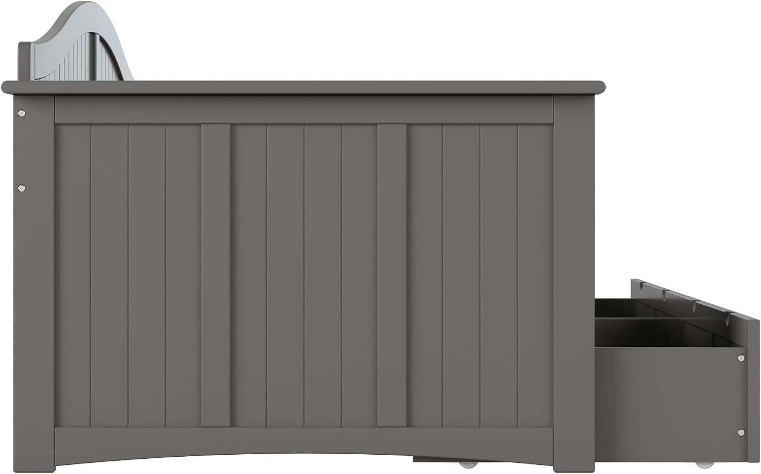 AFI, Nantucket Twin Size Wood Daybed Frame with 2 Storage Drawers, Grey