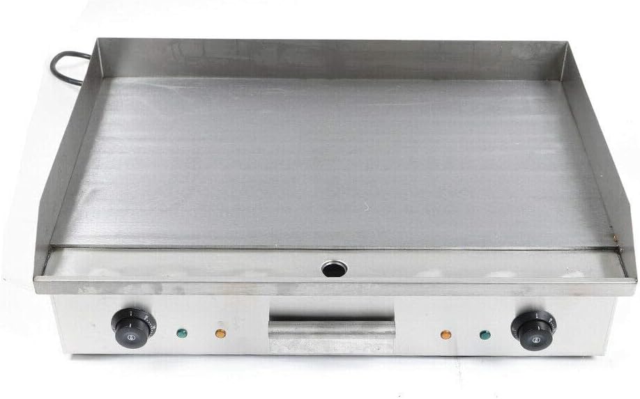 28.6' Electric Countertop Griddle 4400W Stainless Steel Flat Top Griddles Grill Combo Adjustable Temperature Commercial Griddles for Vegetables and Meat