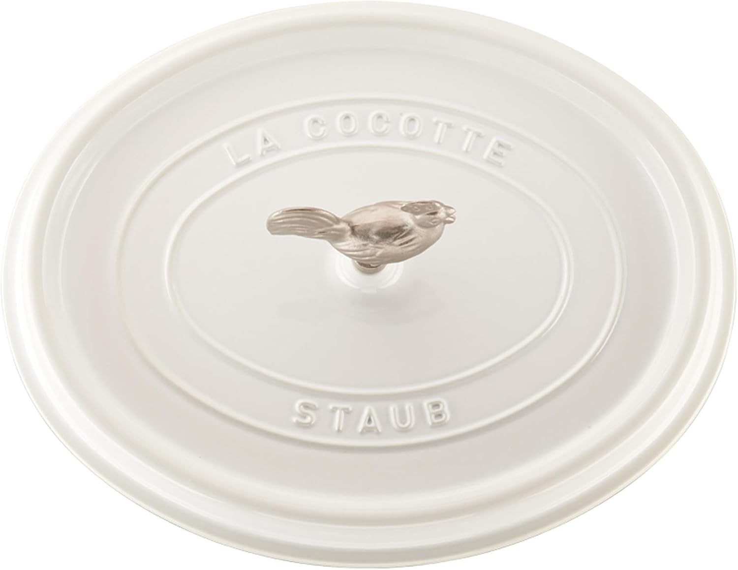 Staub Cast Iron Coq au Vin Cocotte, Dutch Oven, 5.75-quart, serves 5-6, Made in France, White