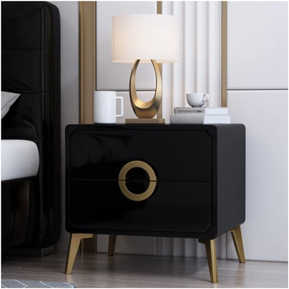 HIHELO Home Bedside Table Bedside Table Modern Minimalist Paint Complete Storage Side Table Bedroom White Bedside Locker Suitable for Family Living Room Bedrooms Nightstand (Color : 1)