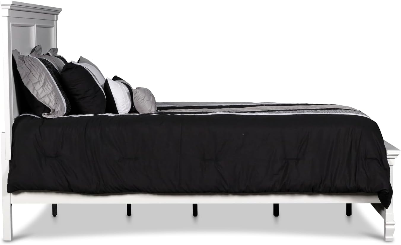 New Classic Furniture Tamarack Wood Queen Bed, White
