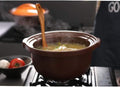 Clay Pot Stockpot,Ceramic Casserole with Lid and Handle Braiser Pan Healthy Saucepan for Braising Slow Cooking Bibimbap Black A 6.3quart (Brown 2.64Quart)