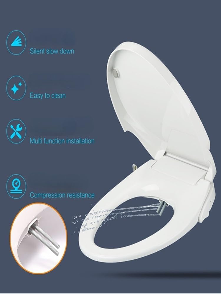 Intelligent Flushing Toilet Cover Female Washing Buttocks Seat Non-electrical Cleaning Stool Lid with Bidet(U-shape)