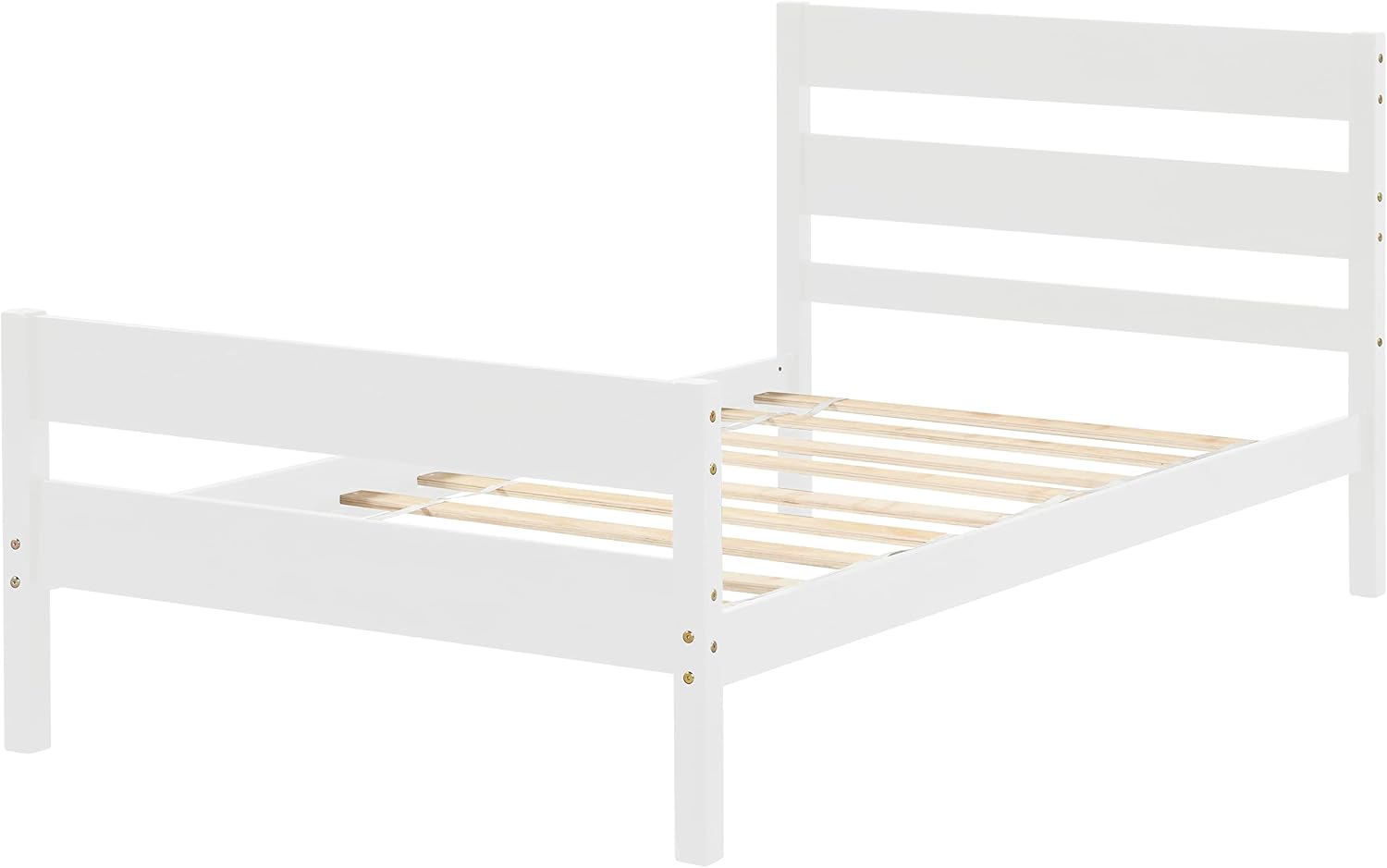 Bellemave Twin Bed Frames for Kids, Wooden Twin Platform Bed for Boys, Girls, Teens, Kids Twin Bed, White Twin Bed Frame, White