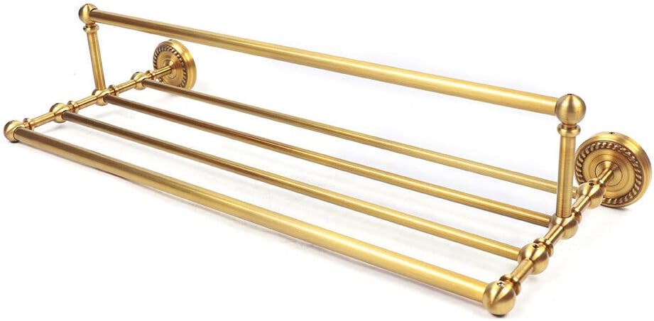 7pcs Gold Bathroom Bathroom Hardware Accessories Set,Cooper Bath Towel Bar Coat Hook Toilet Paper Holder and Soap Holder Towel Rack Ring Towel Hooks, Wall Mounted