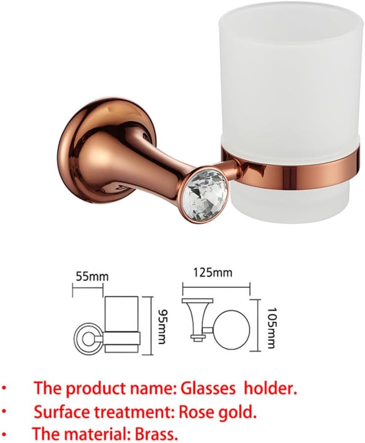 Coat Hook Bathroom Hooks Rose Gold Bathroom Accessories Brass Wall Mounted Toilet Brush Paper Towel Holder Rack Glass Shelf Bath Hardware Set.,Robe Hook(Color:Glasses Holder)