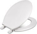 Centoco 6 Pack -Toilet Seat Round, Closed Front with Cover, Residential, Plastic, Made in the USA, 1200-001, White
