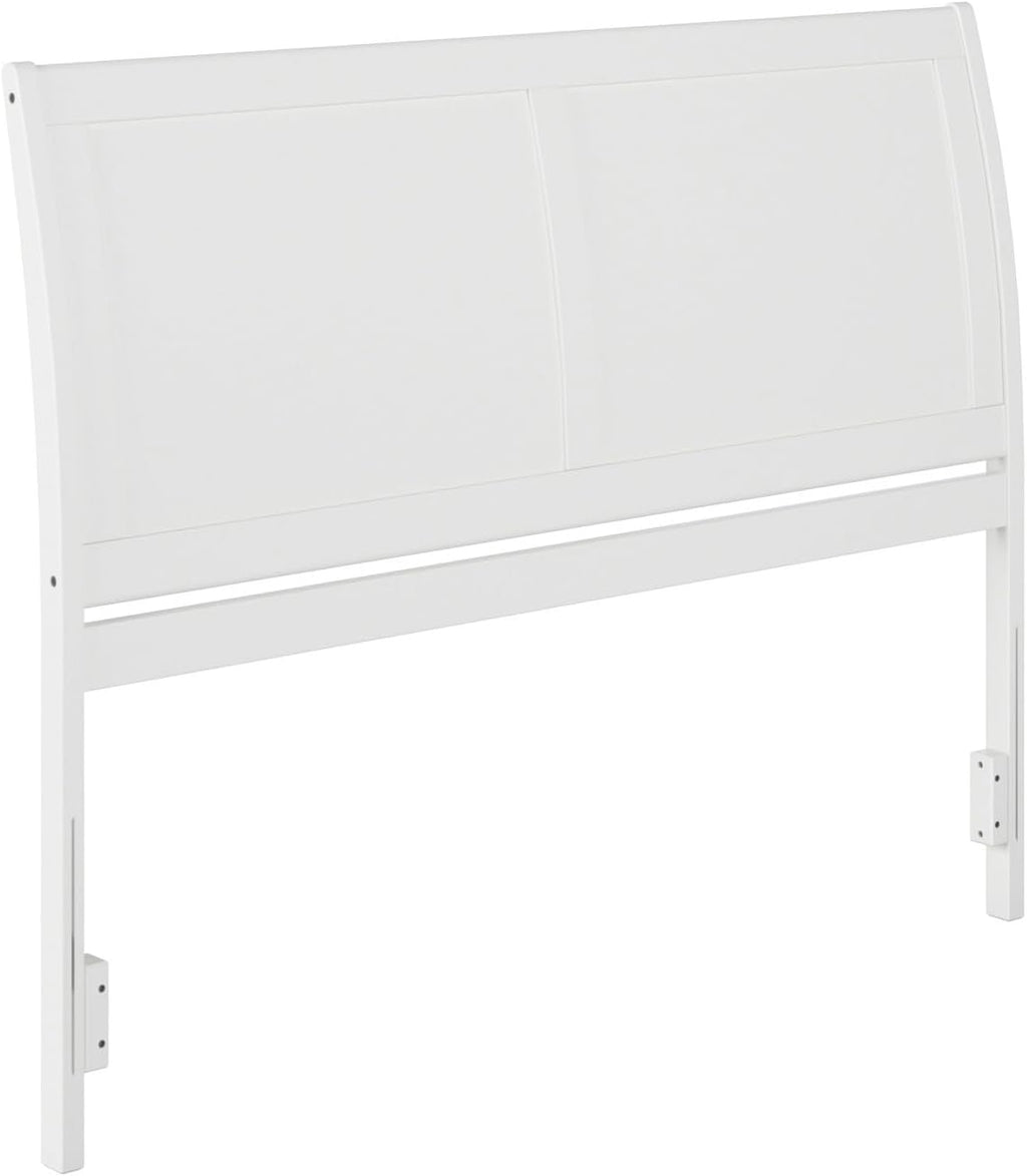 AFI, Portland Queen Sleigh Solid Wood Panel Headboard, White