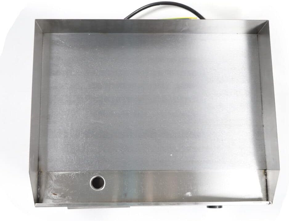 Countertop Griddle Grill, Commercial Stainless Steel Flat Top Grill, 3000W Electric Kitchen Griddle for Snack Stores, Canteens, Supermarkets Silver 110V 50-300℃