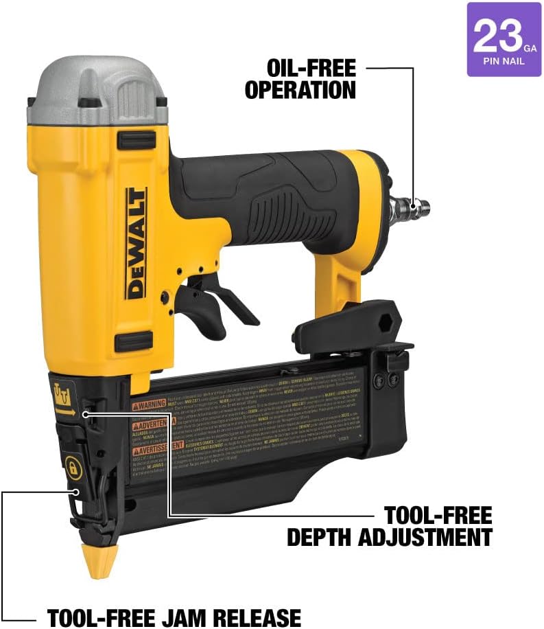 DEWALT Pin Nailer, 23 Gauge, 2-Inch (DWFP2350K)