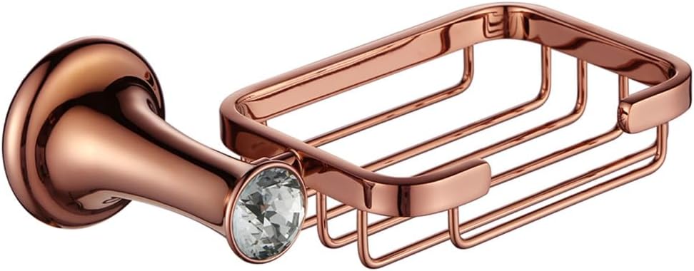 Coat Hook Bathroom Hooks Rose Gold Bathroom Accessories Brass Wall Mounted Toilet Brush Paper Towel Holder Rack Glass Shelf Bath Hardware Set.,Robe Hook(Color:Soap Dish Holer)
