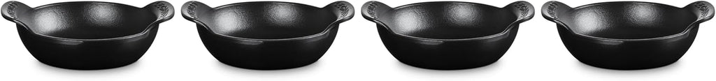 Le Creuset Enameled Cast Iron Gourmand Collection Set of 4 Mini Round Braiser,.3 qt., Matte Black