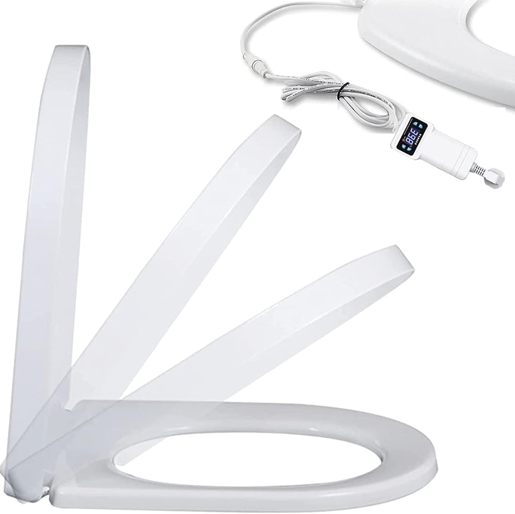 Toilet seat soft close toilet seat Smart Toilet Seat, Electric Bidet Toilet Seat, Heated Seat, Easy Install, Eco Power Save, Heated Toilet Seat Soft Close,Adjustable Temperature 33-48℃, D Shape