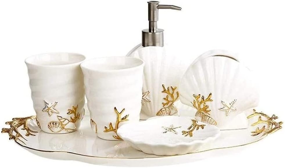 Bathroom Accessories Sets Bathroom Accessory Sets Complete Bathroom Set Vanity Countertop Accessory Set，Lotion Dispenser Soap Dispenser Set (Color : A)