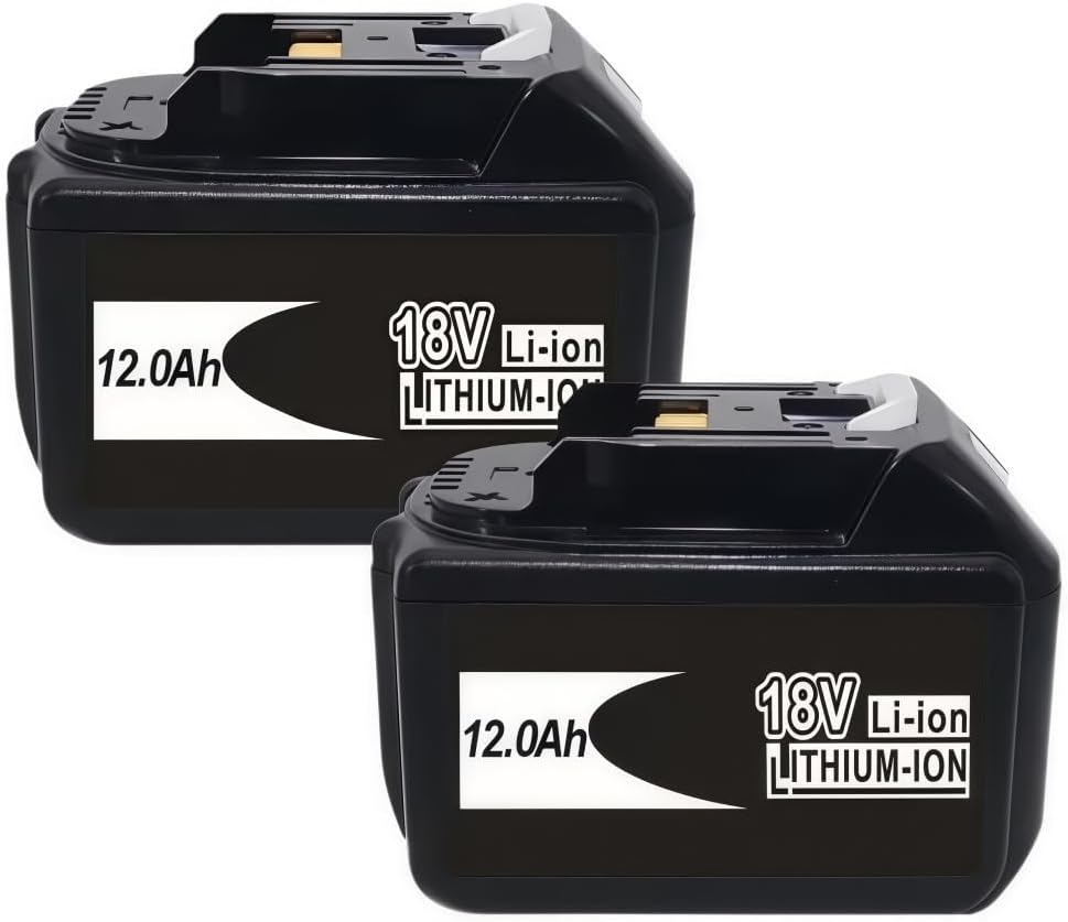 18V Li-ion Battery Compatible with LXT BL1860B BL1850B Replacement for BL1830B BL1840B LXT400 Cordless Circular Saw Angle Grinder & Blower High Capacity(2PCS-12.0Ah)