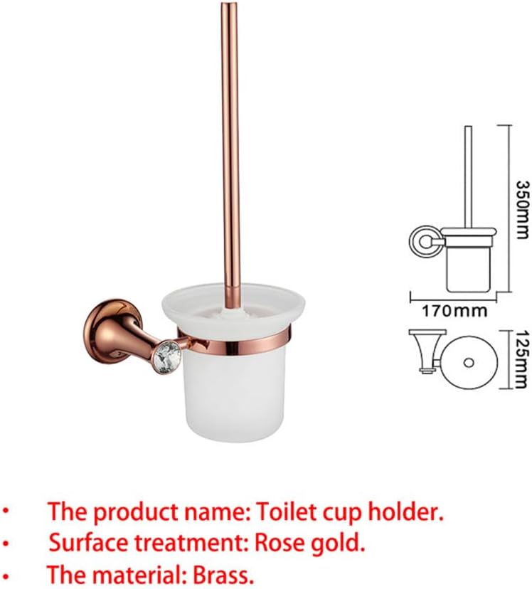 Coat Hook Bathroom Hooks Rose Gold Bathroom Accessories Brass Wall Mounted Toilet Brush Paper Towel Holder Rack Glass Shelf Bath Hardware Set.,Robe Hook(Color:Toilet Cup Holder)