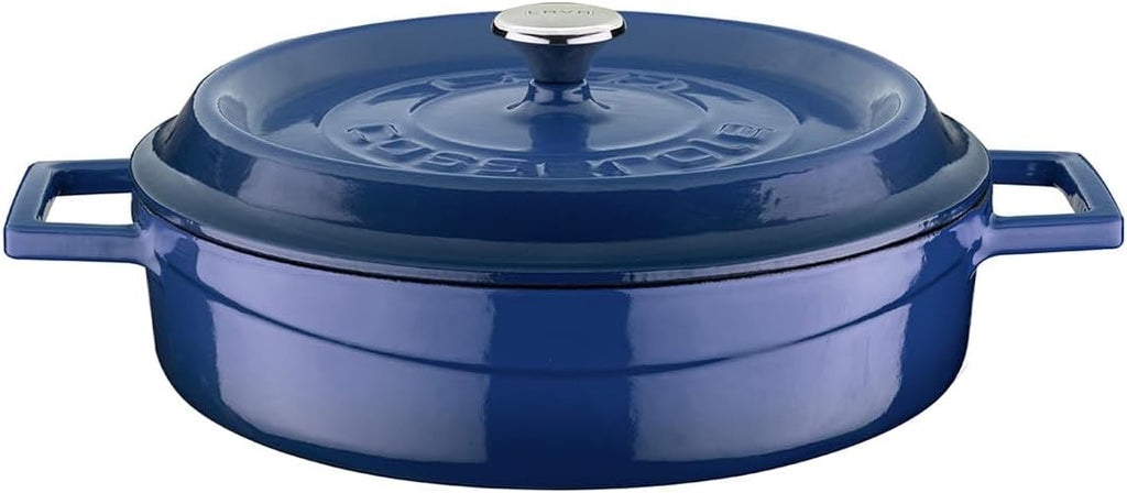 Lava Signature Enameled Cast-Iron Multi-Purpose Braiser Oven - 2-1/2 Quart, Cobalt Blue