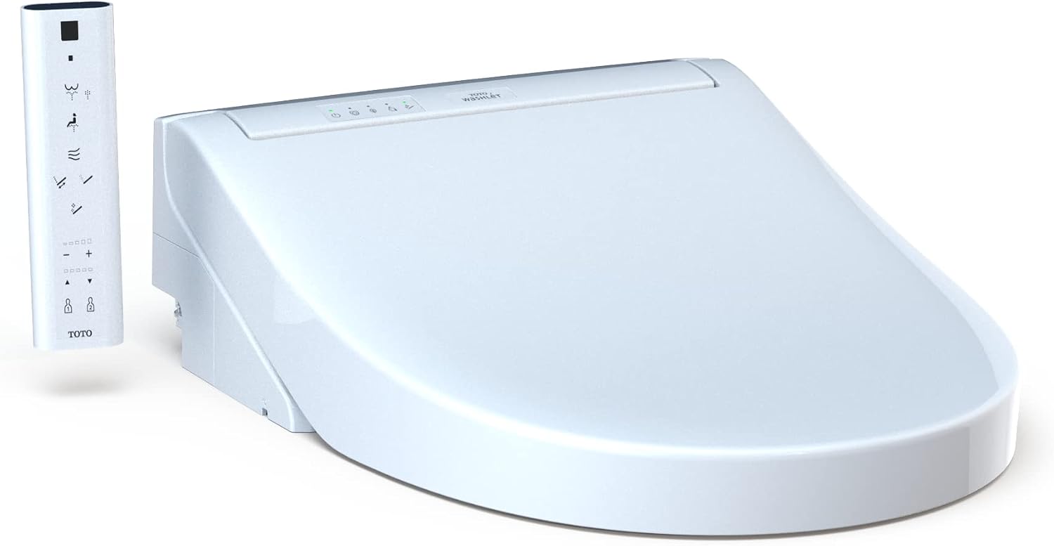 TOTO SW3083 Round C5 & SW3036R K300 Electronic Bidet Toilet Seats, Cotton White