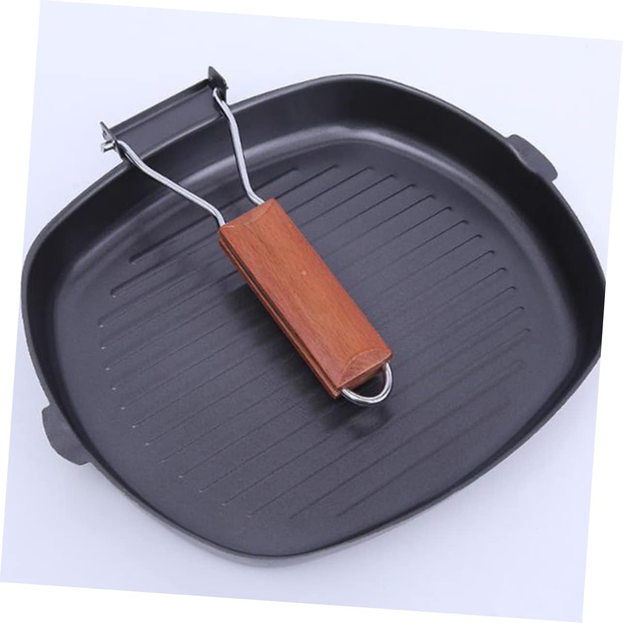 BBQ Grills Pancake Skillet Stove Burner Pans Nonstick Frying Pans BBQ Griddle Grilling Pan Grill Pancake Griddle Square Pot Chic Steak Frying Pan Fashion Frying Pan Bakeware Black Wok
