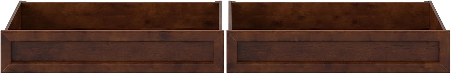 AFI, Mid-Century Modern Under Bed Storage Drawers, Queen/King/Twin XL, Walnut