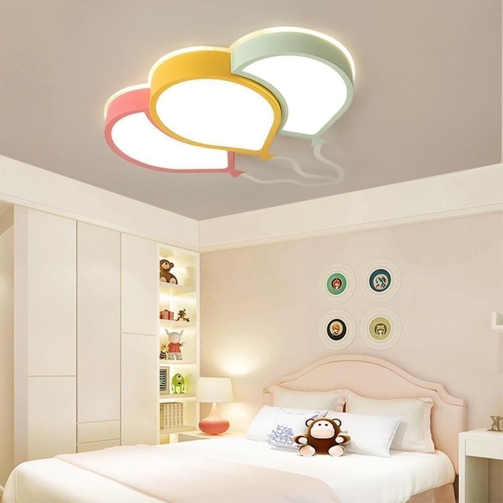 LED Ceiling Lights Dimmable with Remote Control, Modern Minimalist Bedroom, Colorful Balloon Design Cartoon, Lighting Chandelier