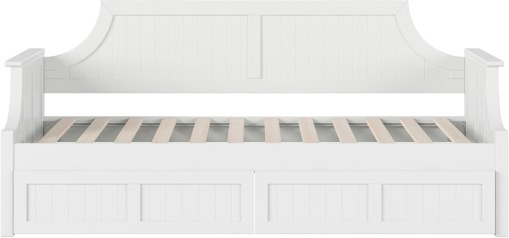 AFI Cambridge Twin Wood Daybed with Set of 2 Drawers in White