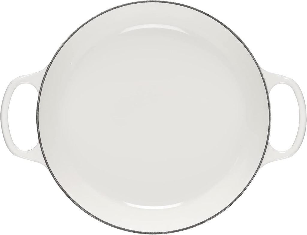 Le Creuset Eiffel Tower Collection Enameled Cast Iron Signature Braiser with Lid, 3.5 qt., White