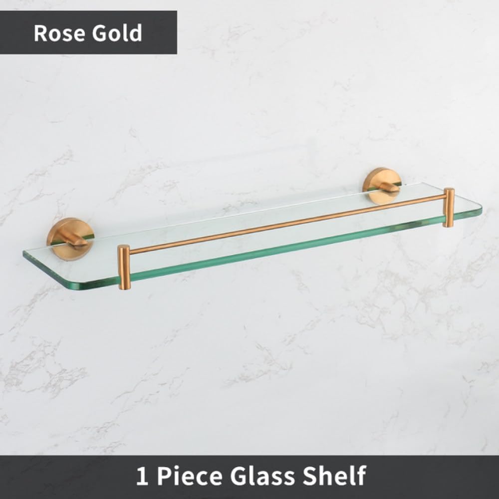 Brushed Rose Gold Bathroom Accessories Toilet Brush Paper Holder Towel Rail Rack Bar Hooks Toothbrush Holder Stainless Steel,Towel Shelf