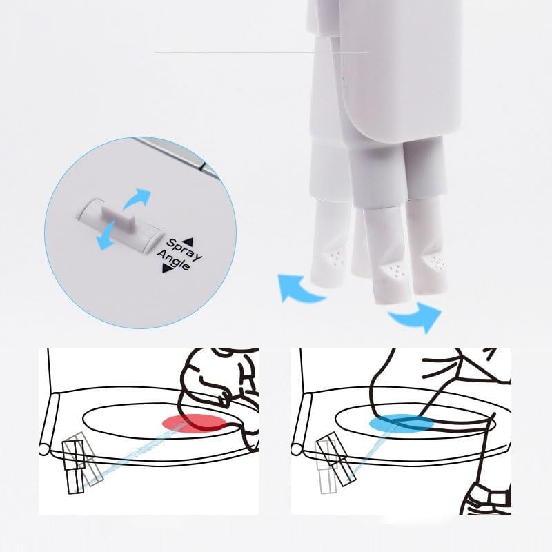Non-electric Bidet Push-button Cold Water Self-cleaning Nozzle Adjustable Angle for Buttocks Washing