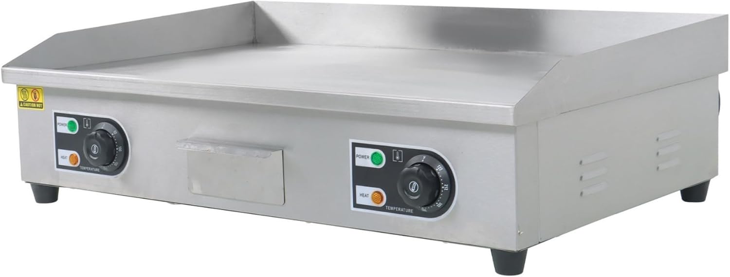 kimllier Commercial Electric Griddle 3000W Countertop Flat Top Grill 30 Inch for Restaurants, Shops and Snack Shops