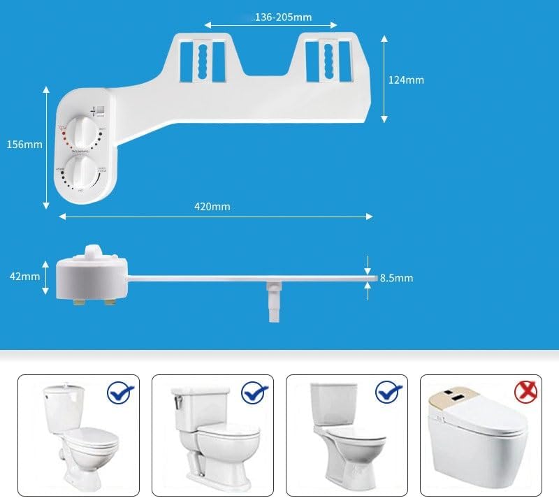 Non-electric Bidet for Household Use Bottom Buttocks Washing Toilet Accessories Hot Cold