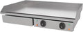 29' Electric Grill Commercial Countertop Griddle Flat Top Grill Hot Plate Dual Temperature Control Non-Stick Stainless Steel Teppanyaki Grill for BBQ Restaurant Kitchen