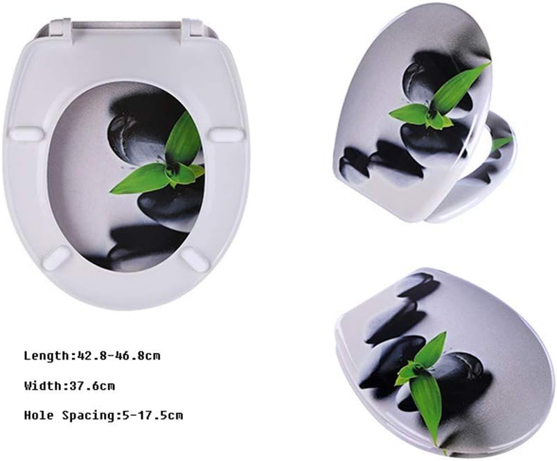 Premium Round Toilet Seat with Cover,Soft Close Quick Release Toilet Seat Wide Choice of Slow Close Toilet Seats Long Lasting