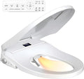 Bidet Toilet Seat, Electric Smart Heated Toilet Seat with Instant Warm Water & Dryer, Feminine & Front Rear Wash, Self-Clean Nozzle, Night Light, Wireless Remote, Soft Closed Toilet Lid, Elongated