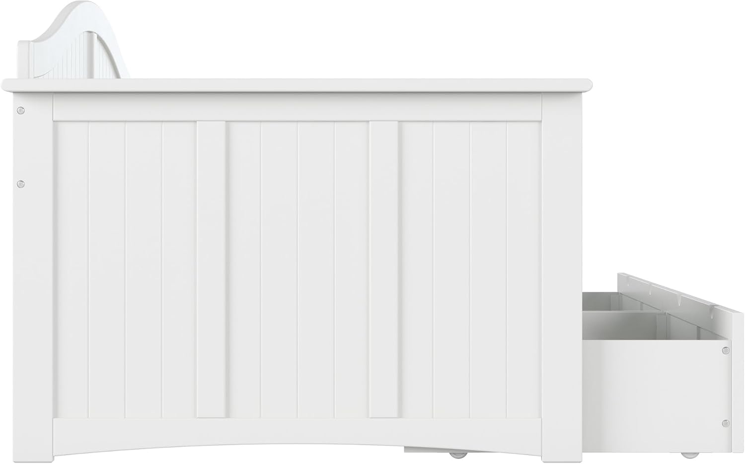 AFI, Nantucket Twin Size Wood Daybed Frame with 2 Storage Drawers, White