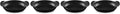Le Creuset Enameled Cast Iron Gourmand Collection Set of 4 Mini Oval Baker, .3 qt., Matte Black