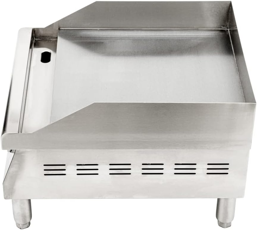 Restaurantware Hi Tek Electric Griddle 1 Durable Countertop Griddle - 120V 1750W Operation Stainless Steel Griddle With Grease Tray Adjustable Temperature