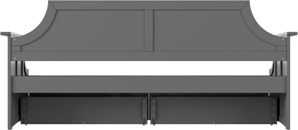 AFI Cambridge Twin Wood Daybed with Set of 2 Drawers in Grey