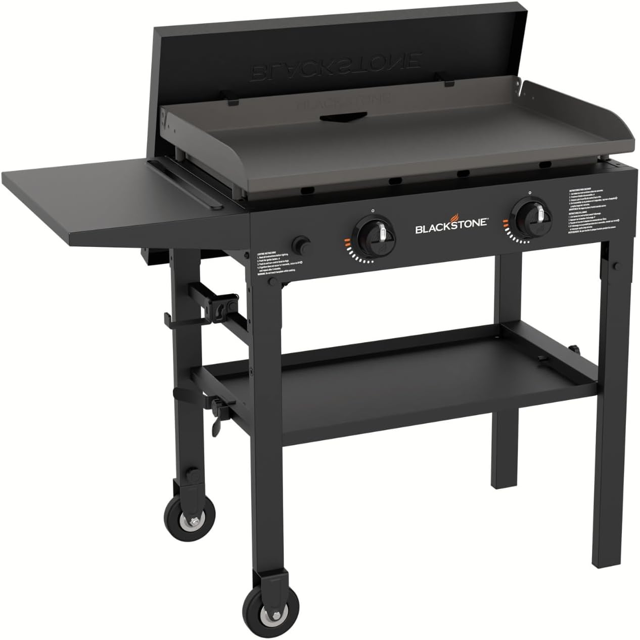 Blackstone 1517 28' Omnivore Griddle with Hard Cover, Powder Coated Steel, Black