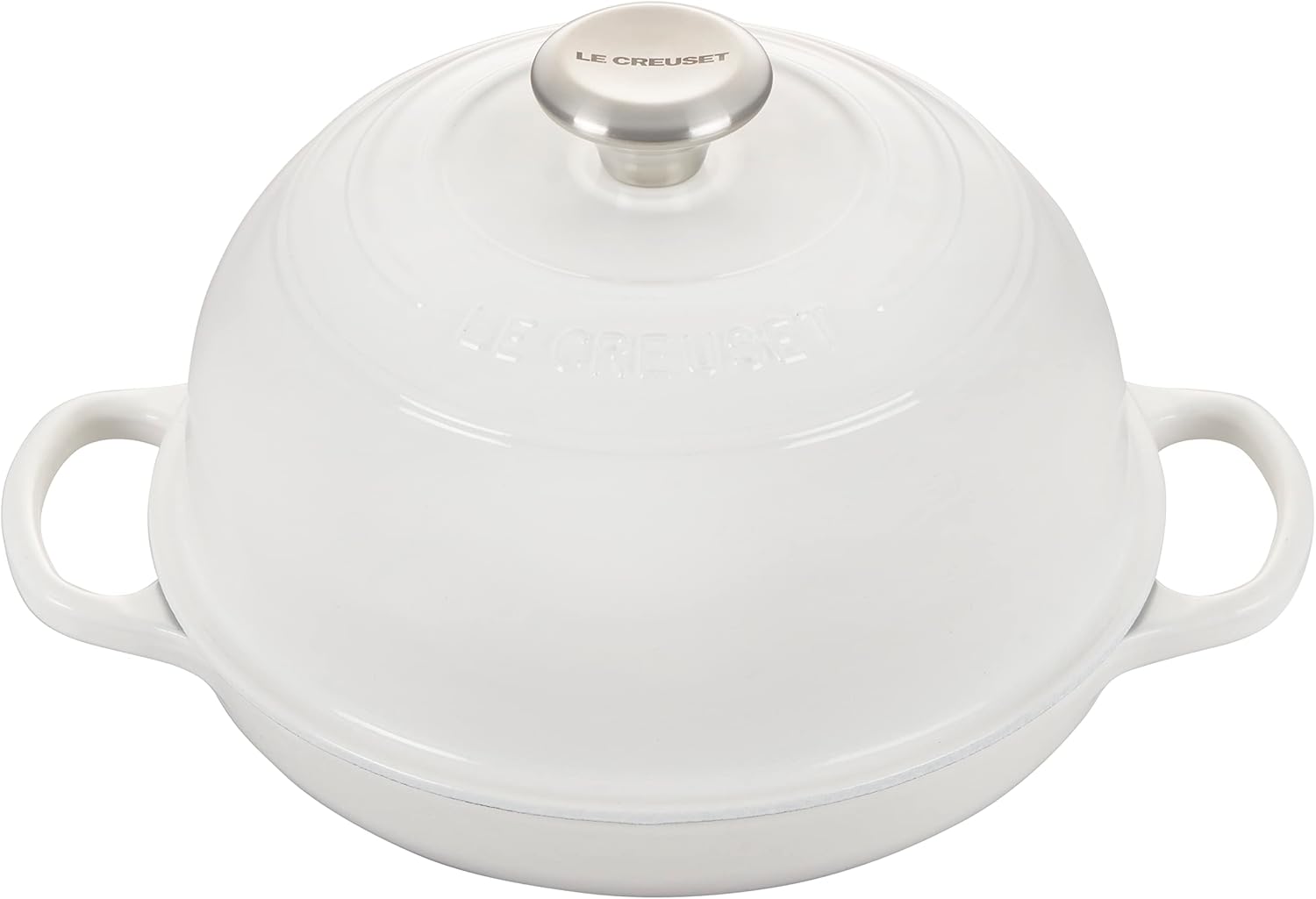 Le Creuset Enameled Cast Iron Signature Round Bread Oven, 9.5 inch, White